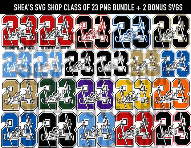 Class of 23 PNG Bundle + 2 Bonus Mocks