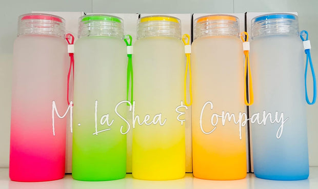 Frosted Glass Bottles with tops