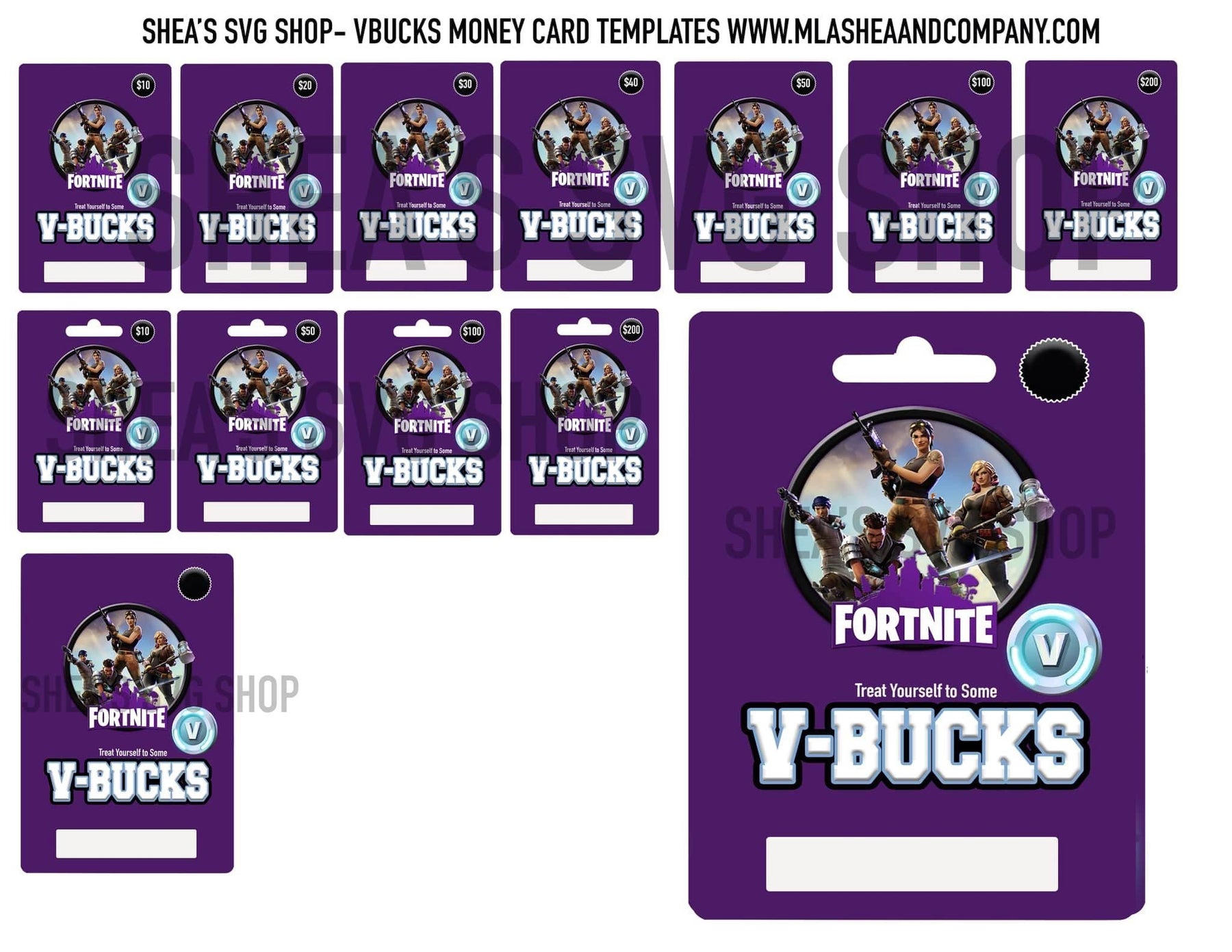 Vbucks Code Template VBUCKS Money Card Templates PNG – M LaShea & Company