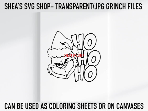 Grinch Coloring Sheet/Print for Canvas