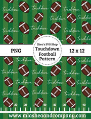 Touchdown Football Pattern Digital Paper