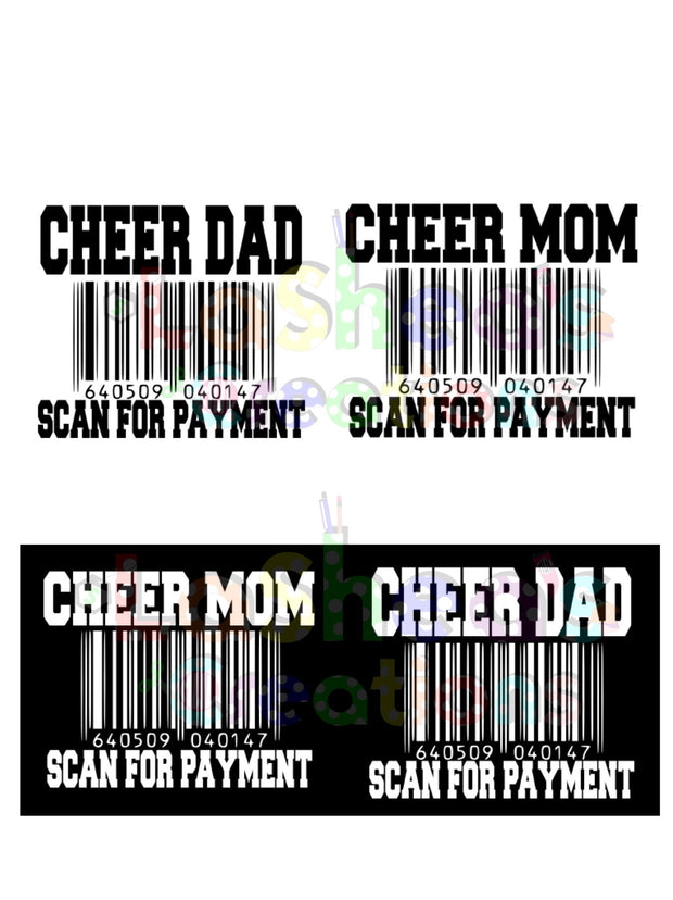 Cheer Dad-Mom Scan For Payment SVG