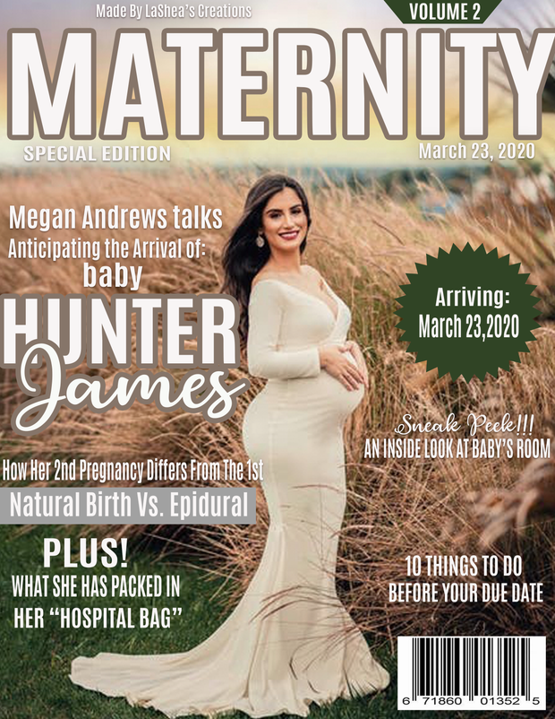 MATERNITY MAGAZINE COVER TEMPLATE