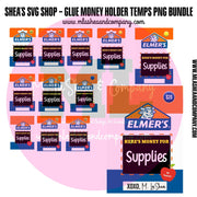 Glue Money Holder Templates