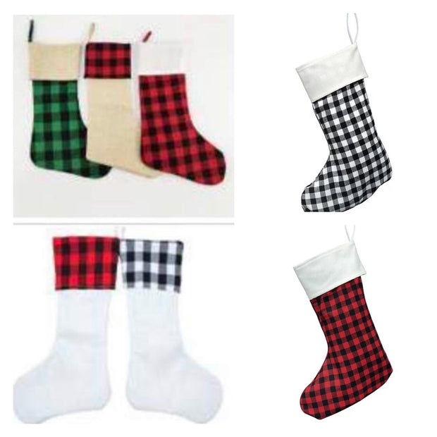 Buffalo Plaid Soft Plush Stockings