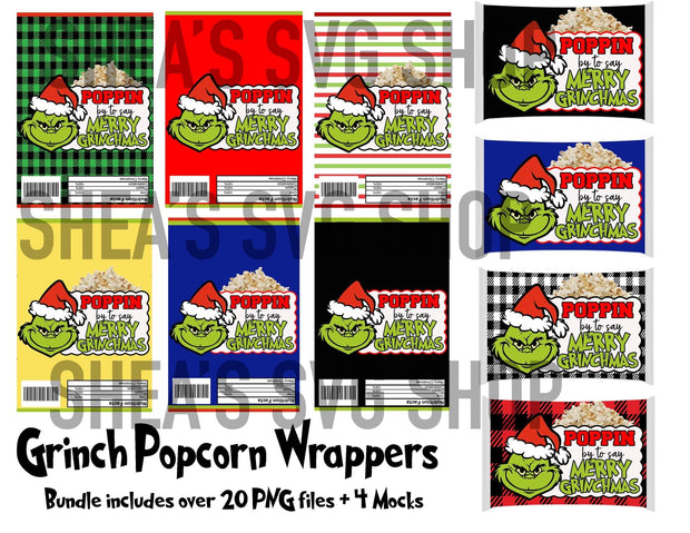 Grinch Popcorn Wrappers