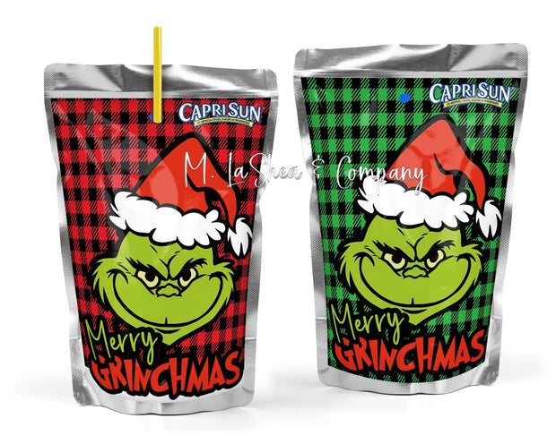 Grinch Drink Labels for CapriSuns and Kool-aid Jammers